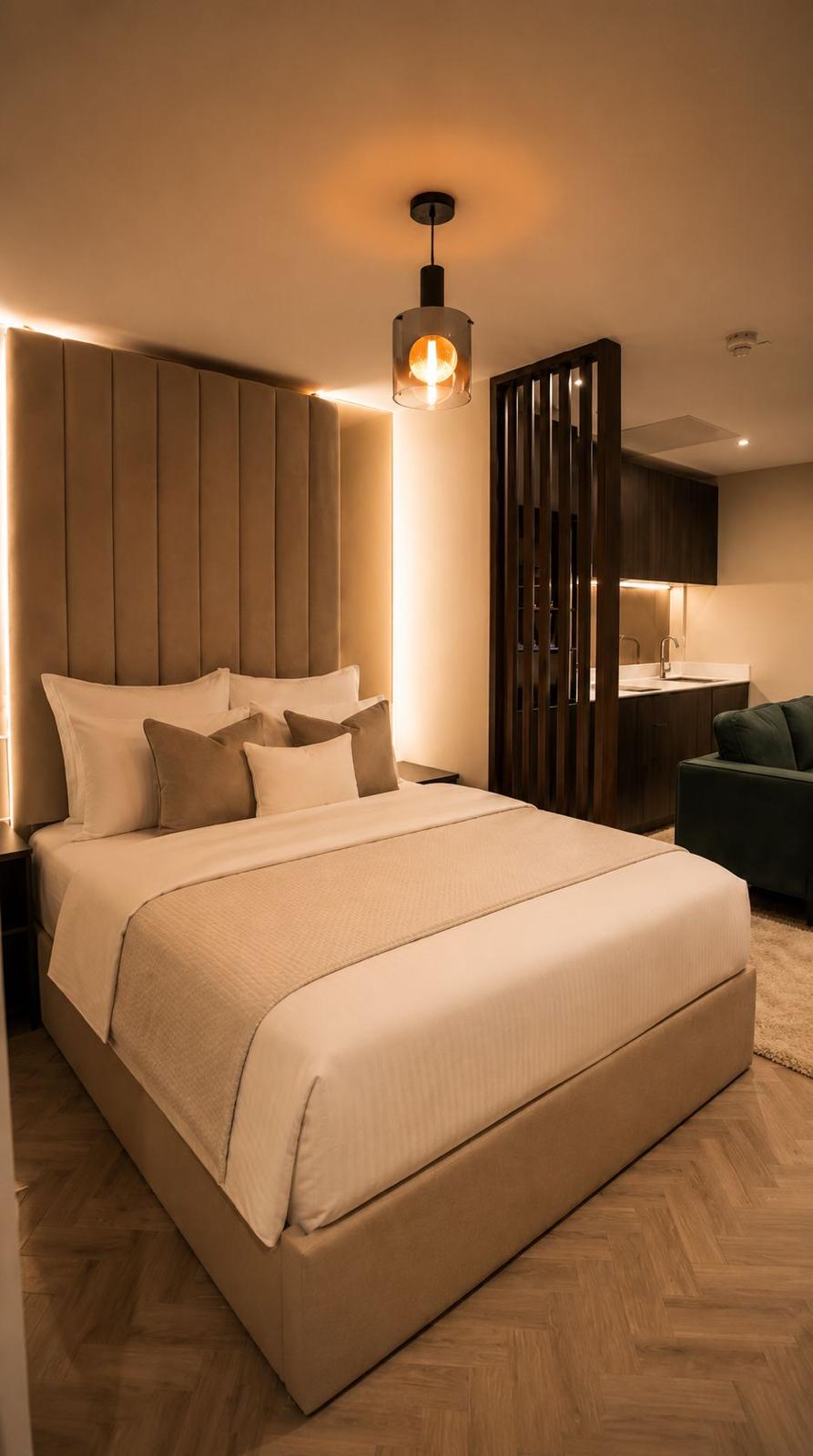 Signature bedroom interior at The Residence